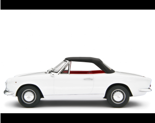 Fiat 124 Sport Spider AS (1438 cc.) 1968 Bianco Laudoracing 1:18 Resinemodell (Türen, Motorhaube... nicht zu öffnen!)